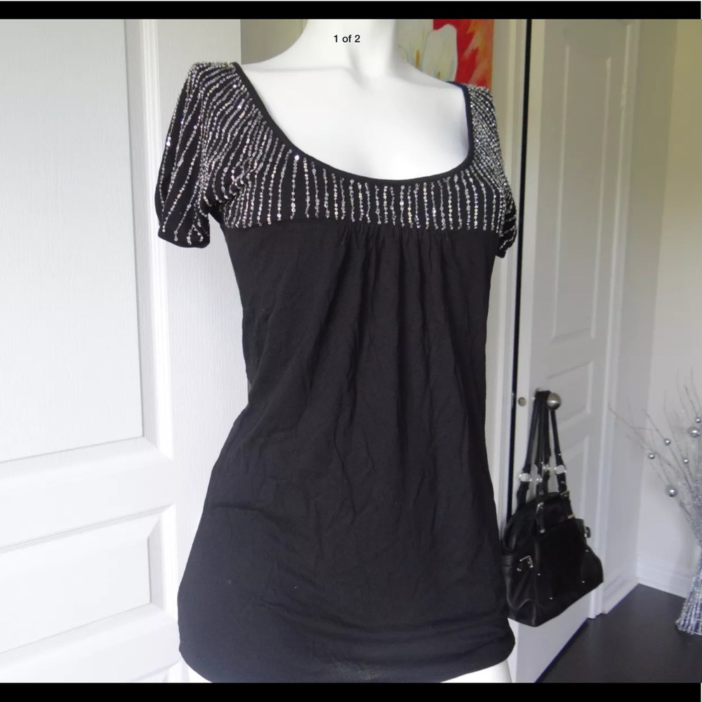 Guess sequined top S NWOT